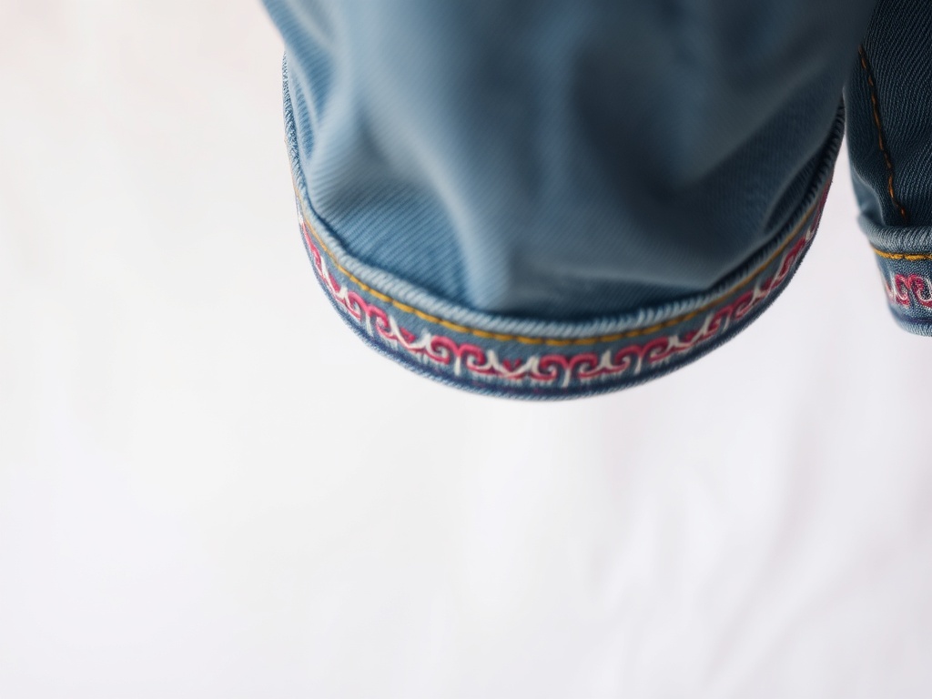 floriiasi.ro | Blugi cu tiv brodat: detaliu artizanal și personalizat