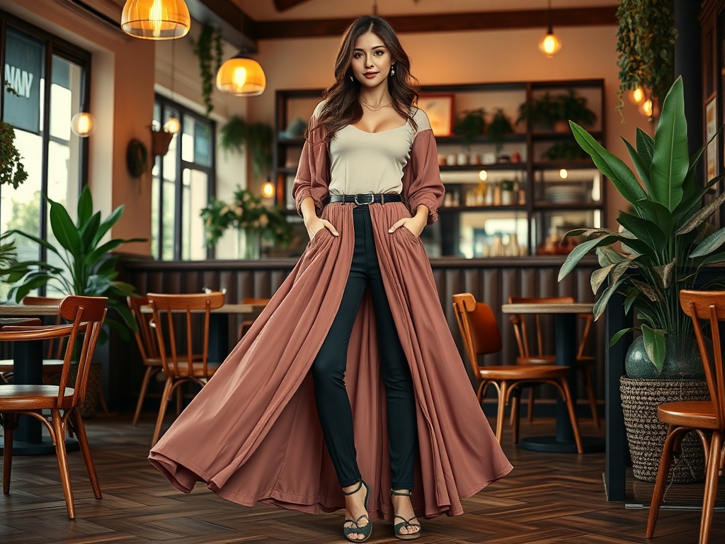 floriiasi.ro | Ghid pentru a purta fusta lungă peste pantaloni